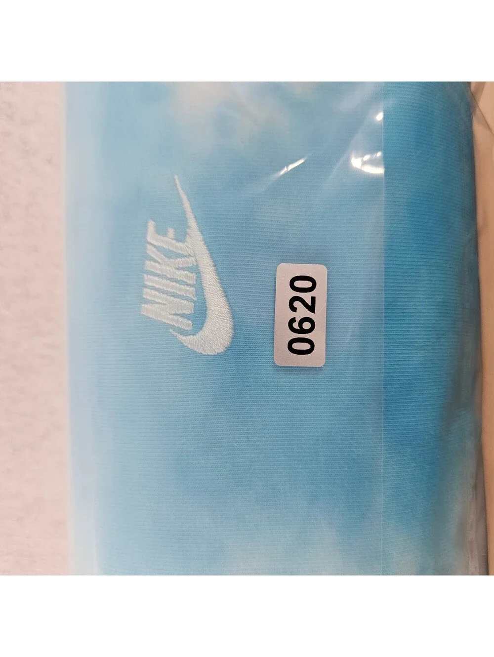 Nike Girls Leggings Size Large L Blue White Tie Dye Cloud DX5045-468 Sportswear